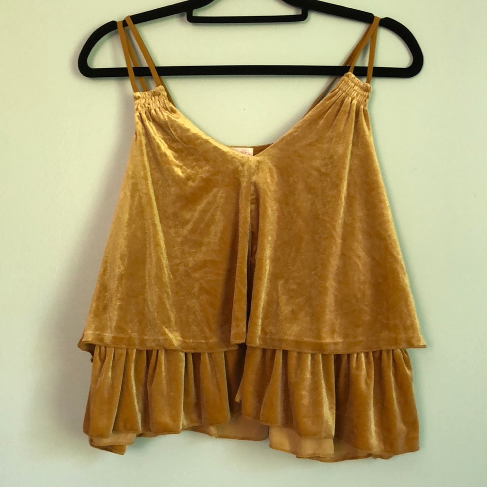 Velvet Ruffled Cami - Picture 4 of 7